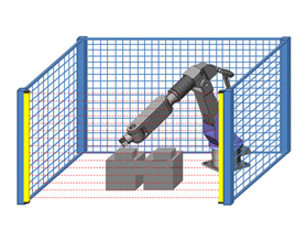 安全光柵機器人區(qū)域防護的應用